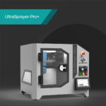 Close-up of ultrasonic atomizer ensuring precise coating application
