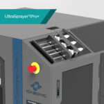 User-friendly touchscreen interface of UltraSprayer®-Pro in a lab setting