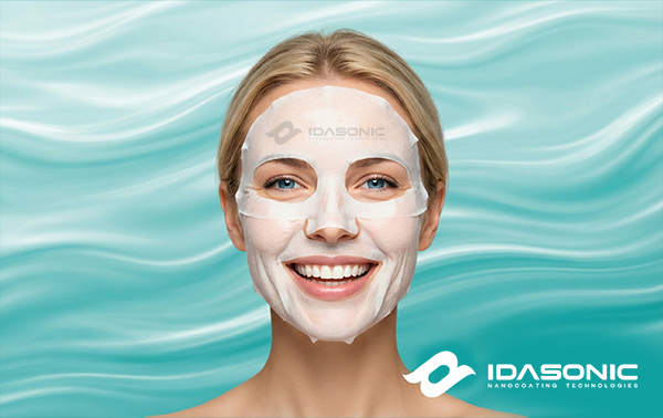 ultrasonic spray coating system and electrospinning system for cosmetic. nanotechnology for cosmetic mask, eye patch and more. Fiber mask for cosmetic with nanotechnology