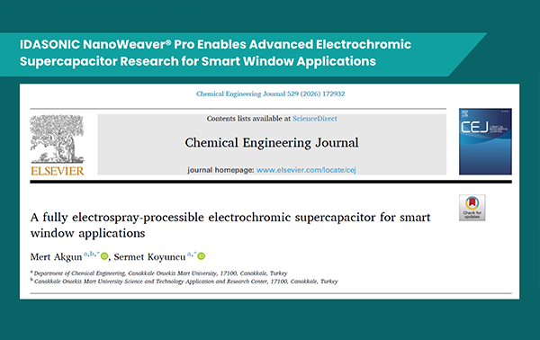 developed a fully electrospray-processable electrochromic supercapacitor architecture for smart window applications by combining CBP-based anodic layers with PEDOT:PSS cathodic layers.